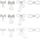 thumbnail image 1 of Juego de 12 broches de mariposa en 4 estilos diferentes, con diamantes de imitación, insignia de latón y broche de mariposa plateado., 1 of 6