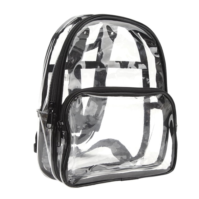 Mini mochila transparente aprobada por el estadio, mochila transparente de PVC resistente, pequeña bolsa impermeable de verano