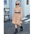 thumbnail image 4 of Arshiner Toddler Fall Winter Sweater Dress Ruffle Long Sleeve Ribbed Knit Button Down Casual Dresses with Pockets, 4 of 6