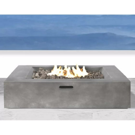 Living Source International Santiago Concrete Propane Fire Pit Table Departments