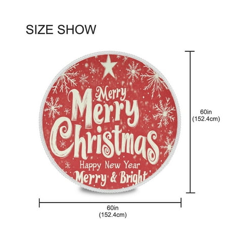 

BZSMCE Round Tablecloth Classical White Christmas Snowflake Patterned Pattern Tableclothes