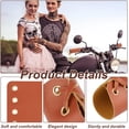 thumbnail image 4 of 10 Sets Motorcycle Handlebar Wraps with Ropes 4.3x4.5 inch Imitation Leather Hand Grip Covers Brown Motorcycle Thruster Grip Wraps Kit for Motorbike Chopper Accessories 10pairs, 4 of 6