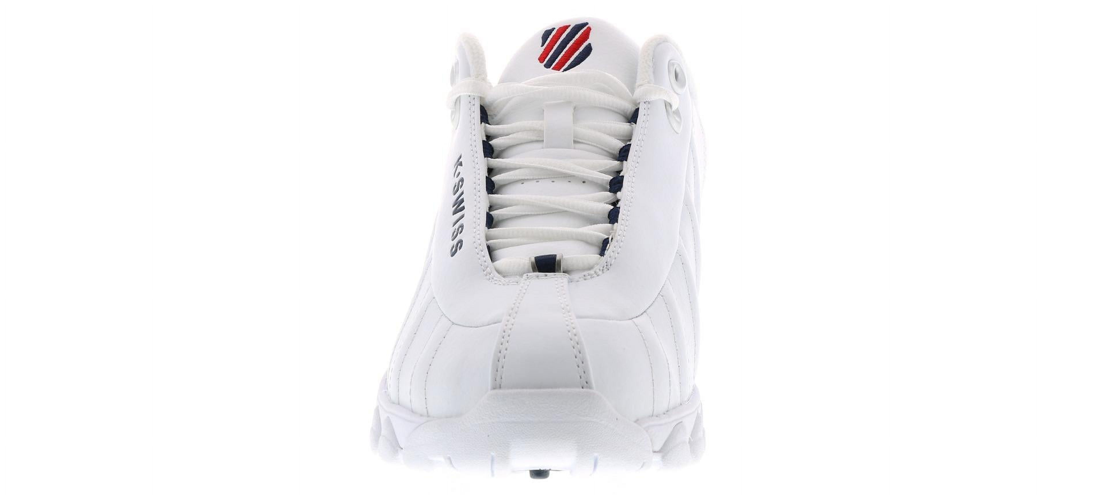 K-Swiss Men's St-329 Fashion Sneaker, White/Navy/Red, 14 XW US