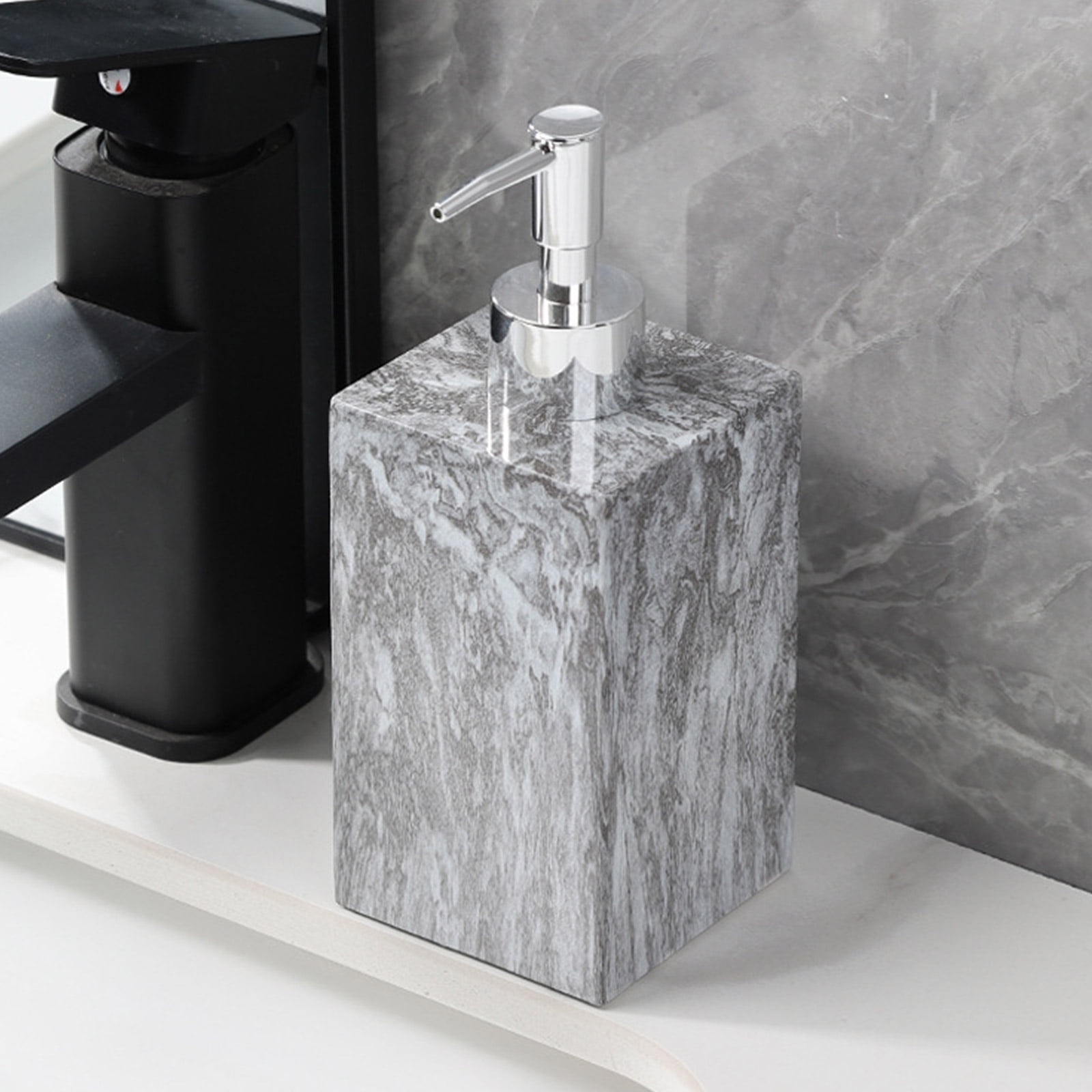 Marble Textured Soap Dispenser with Pumps Hand Wash Dispenser for Kitchen Bathroom