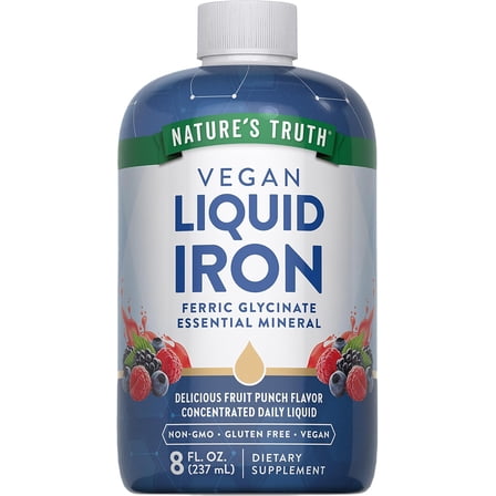 Liquid Iron Drops 18mg | 8 fl oz | Essential Mineral | For Men and Women | by Nature's Truth
