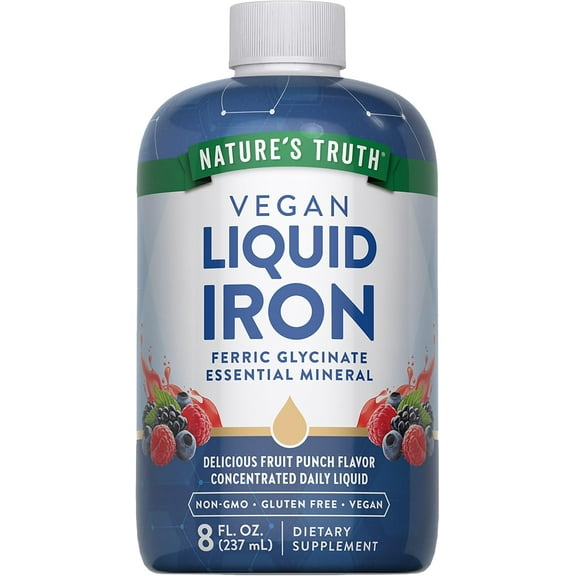 Liquid Iron Drops 18mg | 8 fl oz | Essential Mineral | For Men and Women | by Nature's Truth