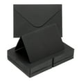 thumbnail image 1 of Uxcell Blank Half Fold Card and Envelopes, 100 Set 4 x 6 Inch Blank Folded Cardstock and Printable Envelopes White Greeting Cards for Invitations Wedding DIY Birthday, Black, 1 of 6