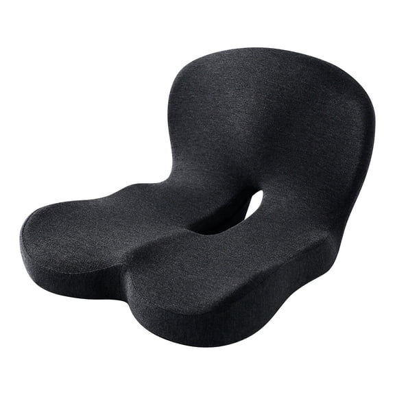 Celinva Orthopedic Cushion, Seat Cushion for Truck Driver, Memory Foam L-Shaped Integrated Seat Cushions, Lumbar Support for Long Sitting Office Worker,B