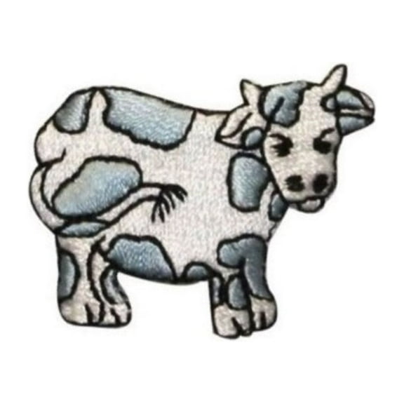 ID 0710E Cartoon Cow Patch Farm Animal Livestock Embroidered Iron On Applique