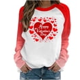 thumbnail image 2 of Ftwytp Valentine's Day Women's Sweatshirt Crew Neck Print Long Sleeve Casual Tops Comfy Sweatshirts New Long Sleeved Sweatshirt Pullover Sweatshirts, 2 of 5