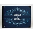 thumbnail image 3 of Darling Souvenir Blue Floral Printed Hardbound Cover Guestbook For Wedding Guest Sign In Book Registry-9 x 12 Inches, 3 of 5