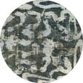 thumbnail image 1 of Ahgly Company Indoor Round Abstract Dark Gray Abstract Area Rugs, 7' Round, 1 of 6