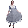 thumbnail image 1 of Bimba Kurti Indien Classique Imprimé Tunique Longue Anarkali Robe pour Femmes, 1 of 5