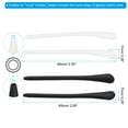 thumbnail image 2 of Uxcell Glasses End Tips Eyeglass Anti Slip Ear Sock Pieces Tube Sleeve Silicone Style 1, Black White 8 Pairs, 2 of 5