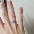 thumbnail image 3 of Summer Clearance Rings for Women 925 Sterling Silver Round Artificial Gemstone Inlaid Hollow Temperature Changing Color Ring Jewelry, 3 of 5