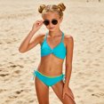 thumbnail image 2 of Mnyotv Girls Bikini set Two Piece Swimsuits With Chest Pad V-Neck Bathing Suits summer beach Swimwear, 2 of 6