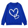 thumbnail image 3 of Abcomgle Valentines Day Sweatshirt Girls 10-12 Cute Love Heart Pullover Sweatshirts Crewneck Long Sleeve Kids Sweaters Girls Trendy Winter Clothes for Tween Girls,Blue,3-4Years, 3 of 6