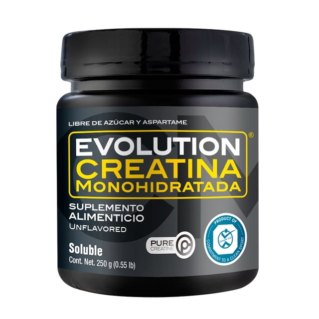 Evolution Nutraceutical Monohidrato De Creatina Suplemento alimenticio Bote 250 Gramos Sin Sabor