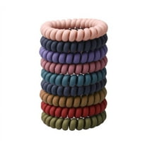 10 Pcs Twisted Hair Ties No Crease, Colorful Traceless Hair Ties, Elastic Coil Hair Ties, Waterproof Hair Coils, Hair Coils for Women Girls, Christmas Gifts,Multicolor