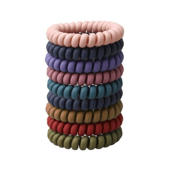 10 Pcs Twisted Hair Ties No Crease, Colorful Traceless Hair Ties, Elastic Coil Hair Ties, Waterproof Hair Coils, Hair Coils for Women Girls, Christmas Gifts,Multicolor