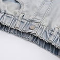 thumbnail image 5 of Amidoa&nbsp; Girls Jeans Shorts Elastic Waist Casual Wide Leg Baggy Sports Summer Kids Denim Shorts Light Blue Size 5T, 5 of 9