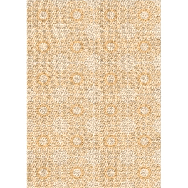 Ahgly Company Tapis d'Intérieur Lavables à la Machine Rectangle Transitionnel Doré Blond Doré, 6' x 9'