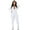 White, variant on Womens Jumpsuits Zipper V Neck Long Sleeve Bodysuit Catsuit Sport Jumpers for Women
