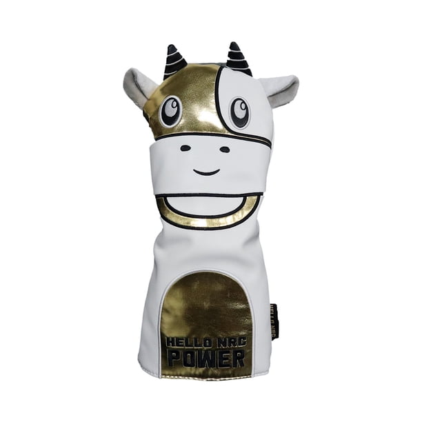 Funda para cabeza de driver Cow Driver, funda para cabeza de fairway, funda para cabeza de híbrido, cabeza de palo de golf Oro