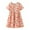 ZAL Orange, variant on Girl's A Line Casual Floral Print Round Neck Dress (Kid), Size 2 to 3 Years