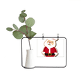 thumbnail image 1 of Festival de Navidad Santa Claus Cartoon Marco De Metal Florero De Cerámica Decoración, 1 of 4