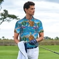 thumbnail image 4 of Daiia Little Sea Turtles Pattern Men’s Polo Shirts,Solid Deck Shirt,Classic Fit, Breathable Cotton Polo for Casual and Sport Wear-XX-Large, 4 of 7