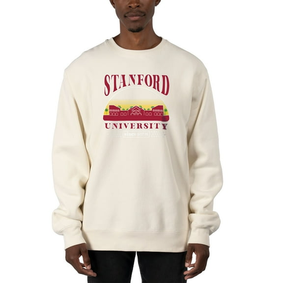 Men's Uscape Apparel Cream Stanford Cardinal Premium Heavyweight Pullover Sweatshirt