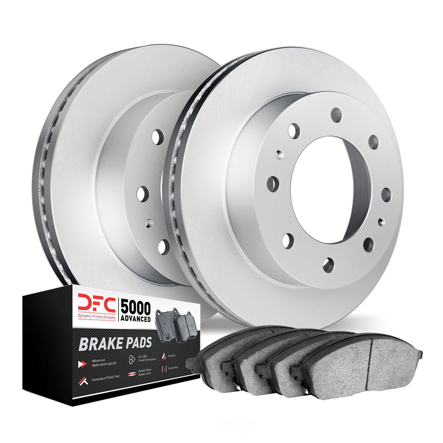 Dynamic Friction Company 4502-48024 DFC GEOSPEC Rotors with 5000 Advanced Brake Pads