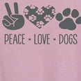 thumbnail image 3 of Instant Message - Dog Mom - Peace Love Dogs - Women's Racerback Tank Top, 3 of 6