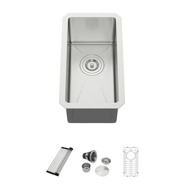 Dcolora 10-In Undermount Kitchen Bar Sink 16 Gauge Stainless Steel Handmade for Kitchen Sink, Bar Sink,Outdoor Sink