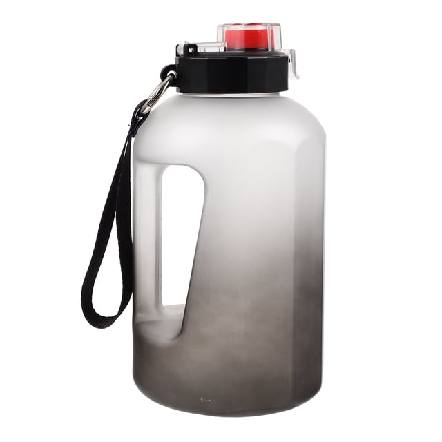 1ensemble Bouteille d'Eau Noire Dégradée pour Voyage et Randonnée Cylindrique