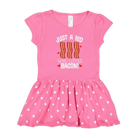 

Inktastic Just a Kid Who Loves Bacon Gift Toddler Girl Dress