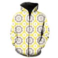 thumbnail image 1 of Sudadera con capucha y cremallera para hombre, estilo étnico exótico retro, divertida, de manga larga, con estampado 3D, estilo Harajuku, informal, de gran tamaño, 1 of 6