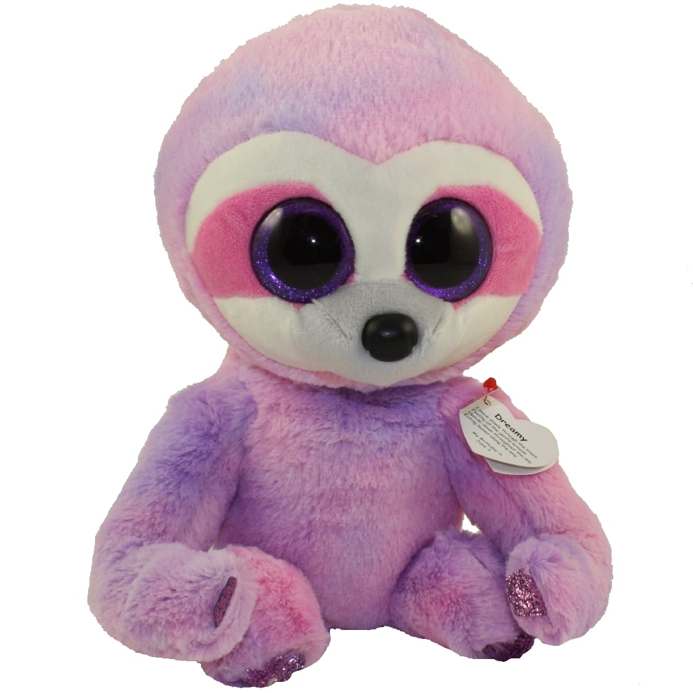 Beanie Boos Ty Dreamy The Sloth 2019 Birthday June 3rd Purples Pinks Sparkle for sale online