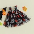 thumbnail image 3 of Douhoow Kid Girl Halloween Pumpkin Tulle Dress Baby Sleeveless Square Neck Tutu Dresses 0-4 Years, 3 of 8