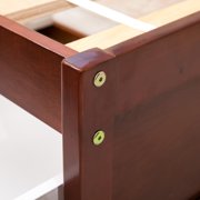 Lowestbest Solid Wood Twin Size Bed with Storage, Platform Bed with 3 Drawers-Espresso