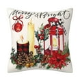 thumbnail image 3 of 4PCS Farmhouse Vintage Christmas Decorative Throw Pillow Covers, Christmas Tree Merry Christmas Snowman Wreath Cushion Covers Pillowcase for Outdoor Home Couch, 3 of 5