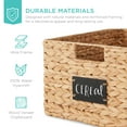 thumbnail image 5 of Best Choice Products Set of 2 16in Woven Water Hyacinth Pantry Baskets w/ Chalkboard Label, Chalk Marker - Natural, 5 of 7
