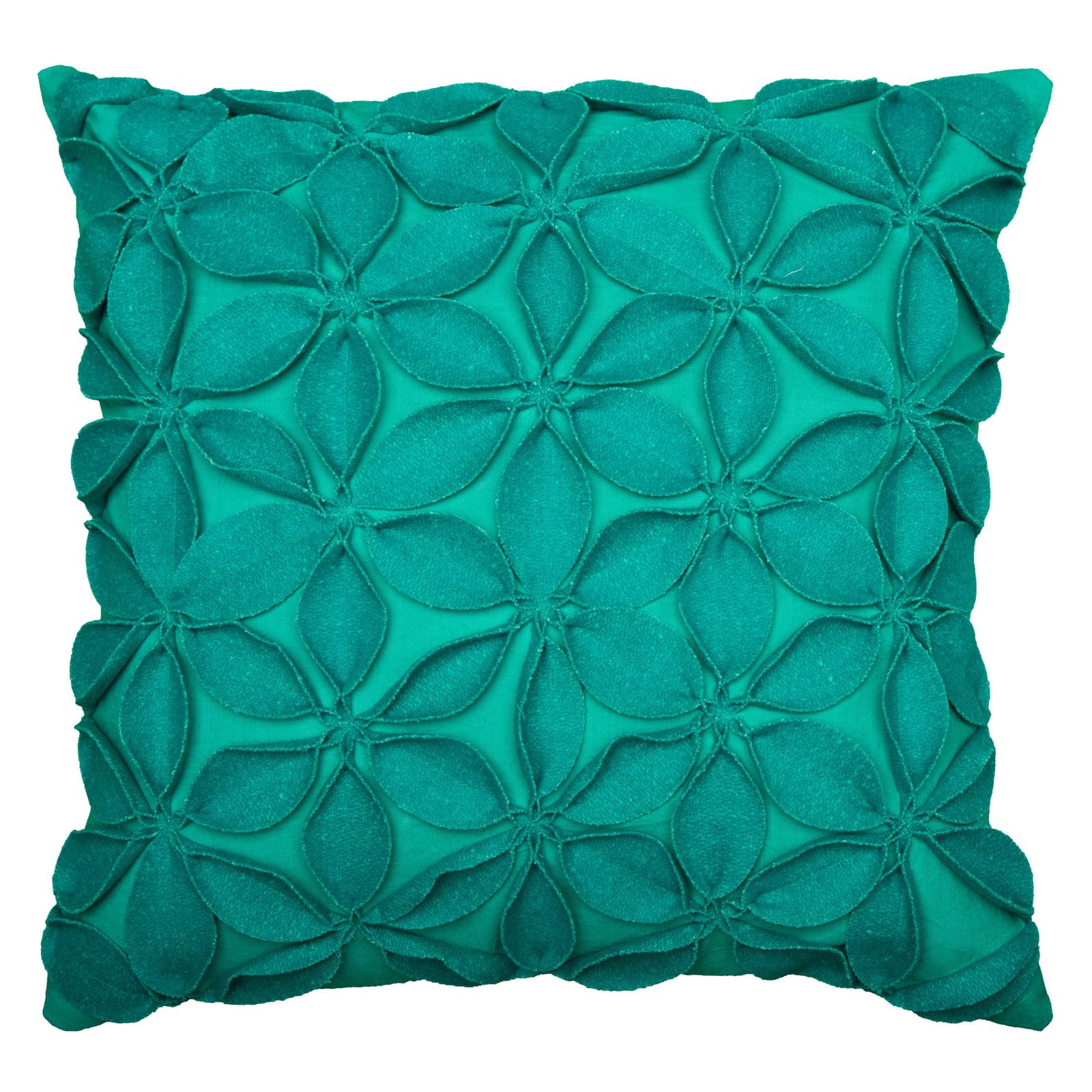 Rizzy Home Decorative Poly Filled Throw Pillow Solid Botanical Petals