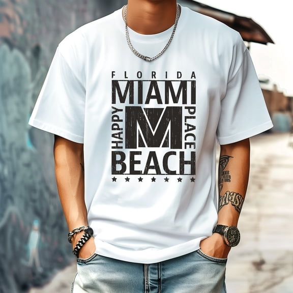 Men's T Shirt Round Neck Patterned Tee Summer New Sports Shirt Vintage Style Gift for Friends XS