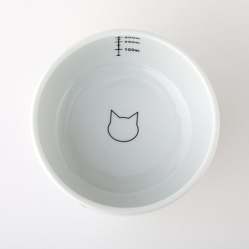 (2 pack) Necoichi Raised Cat Water Bowl, White