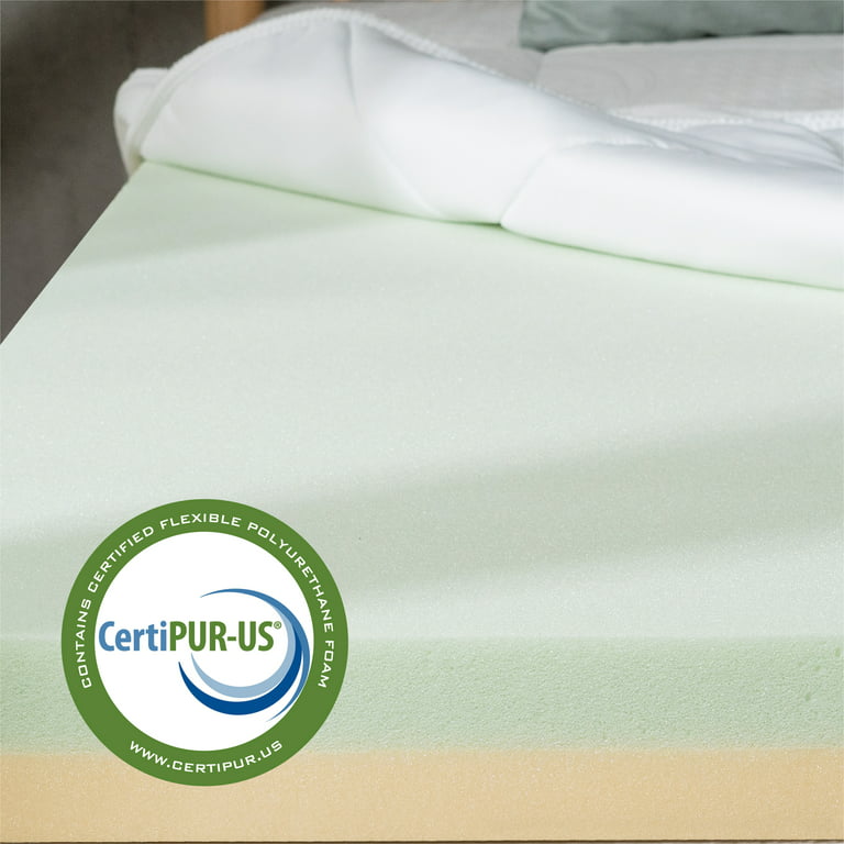 MERITLIFE 3 Inch Memory Foam Mattress Topper,Cool Gel Infused Foam Bed  Topper Mattress Pad,CertiPUR-US Certified,Relieve Back Pain & Pressure