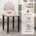 thumbnail image 4 of COOS BAY Modern Outdoor Table, Patio Side Table, Metal Patio Table with Wood Grain Top for Deck, Porch, Balcony, Garden, 4 of 8