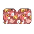 thumbnail image 2 of ZNDUO Autumn Watercolor Pink Flowers Pattern Car SUV Windshield, Small Size UV Rays and Heat Sun Visor Protector Foldable Sun Shade Car Windshield, 2 of 8