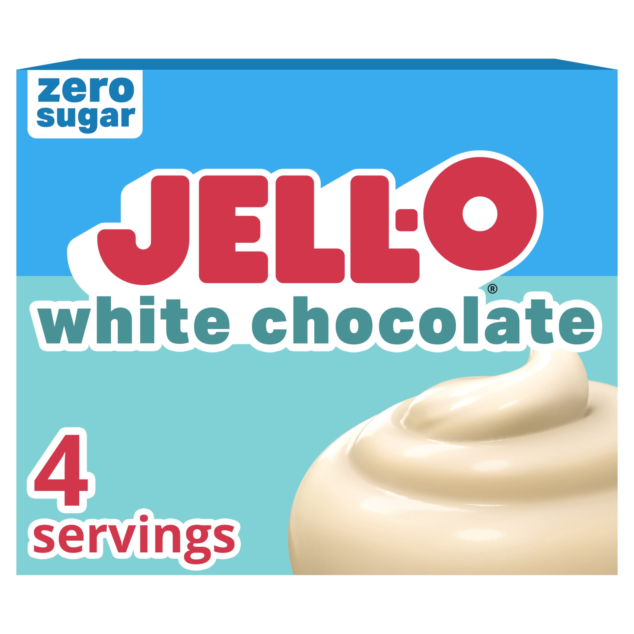 Jell-O, White Chocolate Pudding Mix, 1 oz, Zero Sugar, Reduced